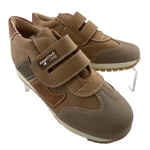 Angelito's Flex Boys Spanish Shoes Brown Leather Hook & Loop Size 30 US 12 NEW‎